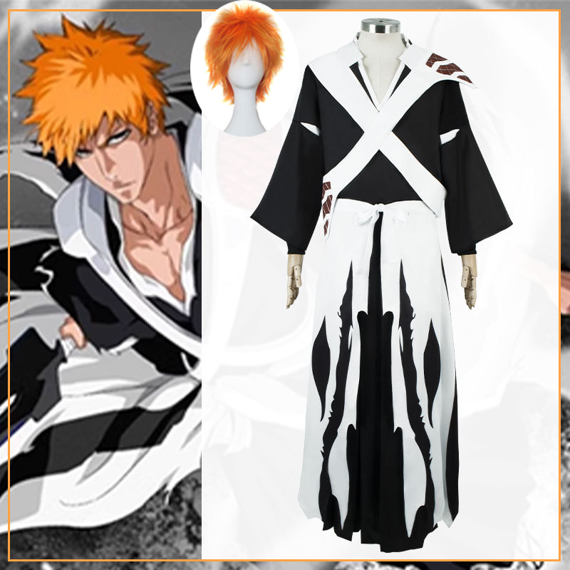 Men'S Kimono Accessories - Anime Bleach Kurosaki Ichigo Cosplay Peruğu,