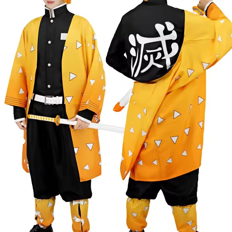 Men'S Kimono Accessories - Anime Agatsuma Zenitsu Cosplay Kostümü peruk